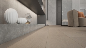 Suelo de Madera de Roble Blanco Multicapa de Diseño Europeo Moderno, Acabado Cepillado, Sistema de Click, Fácil Instalación Flotante - Product Image 2