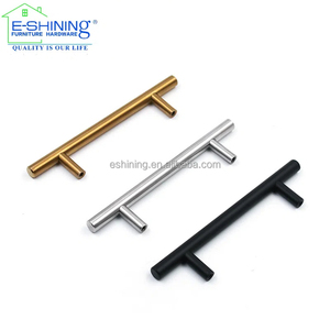 Tirador de Gabinete en Forma de T, Moleteado, de Latón Sólido, Acabado Dorado Moderno, Herraje <span class=keywords><strong>para</strong></span> <span class=keywords><strong>Cajones</strong></span> de Cocina - Product Image 5