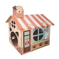 Schloss Thema Wellpappe Faltbare Cat House Box Revolver Türme