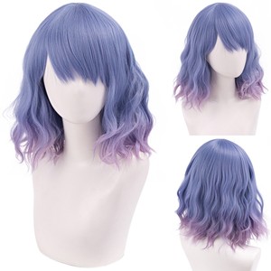 Peluca Bobo MSN de 35 cm, Ondulada, Multicolor, Sintética, Resistente al Calor, para Cosplay, Anime, Halloween, Venta al Por Mayor - Product Image 6