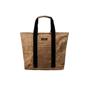 Bolsa <span class=keywords><strong>de</strong></span> Mano <span class=keywords><strong>de</strong></span> Lona Encerada con Cierre Superior y Asas Resistentes, Ideal <span class=keywords><strong>para</strong></span> <span class=keywords><strong>Fines</strong></span> <span class=keywords><strong>de</strong></span> <span class=keywords><strong>Semana</strong></span>, Compras, Playa, Mercado, Trabajo - Product Image 1