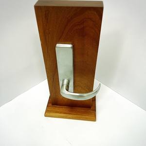 Manija de puerta sin llave con placa para el hogar y dormitorio, juego de cerradura de embutir con perilla giratoria - Product Image 1