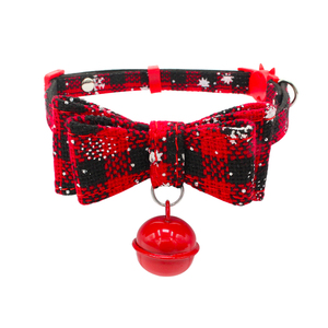 Abalorio de árboles de Navidad a rayas S Collar de perro reflectante verde pajarita para perros pequeños, medianos y grandes para mujeres, hombres, dueños de mascotas, niños - Product Image 4