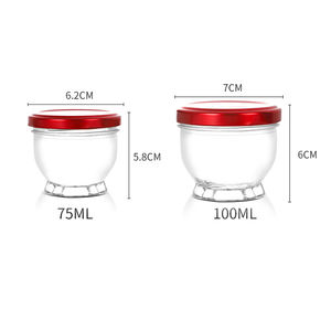 Vente en gros bon marché 75ml 100ml <span class=keywords><strong>Mini</strong></span> <span class=keywords><strong>pot</strong></span> à <span class=keywords><strong>confiture</strong></span> en verre <span class=keywords><strong>vide</strong></span> transparent pour nid d'oiseau - Product Image 4