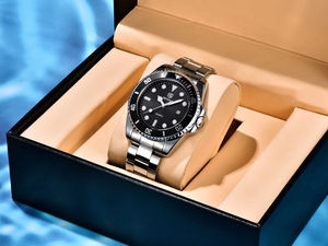 Reloj de Pulsera Benyar BY-5223M de 43 mm con Caja de Acero Inoxidable, Diseño de Lujo para Uso Diario, Reloj de Cuarzo Analógico para Hombre + Caja - Product Image 5