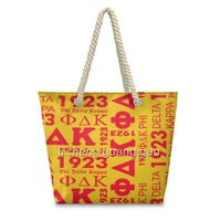 Sac fourre-tout personnalisé NSPDK, sac fourre-tout en jute pour sororité, sac de shopping pour sororité, sac de week-end tendance de haute qualité