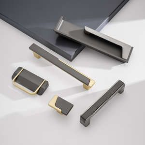 มือจับประตูตู้เสื้อผ้า ตู้ครัว ห้องน้ำ ห้องนอน สไตล์มินิมอล ผลิตจากโลหะผสมสังกะสี ทนทาน ป้องกันสนิม เหมาะสำหรับโรงแรม - Product Image 5