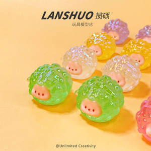 ชุดเครื่องประดับ DIY รูปแกะเคลือบสีสันสดใสแบบ 3 มิติ ของ Lanshuo สำหรับตกแต่งวันเกิดเด็ก - Product Image 3