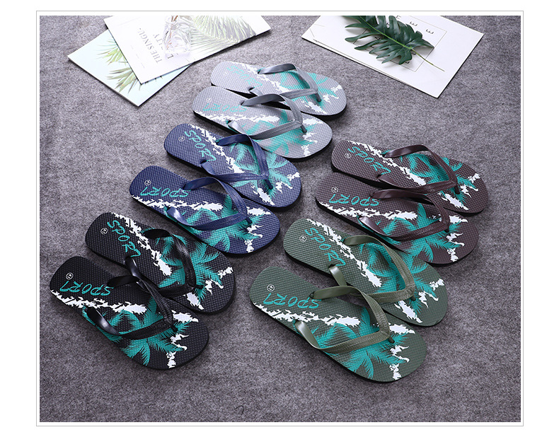 Custom Logo Flat Beach Flip Flops Men Footwear Non-slip Lightweight Flip-flops Slippers