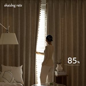 ZSTARR Custom lusso Beige <span class=keywords><strong>tende</strong></span> solide ad alta ombreggiatura tessuto floreale <span class=keywords><strong>con</strong></span> pon pon Ball per le finestre del soggiorno - Product Image 6