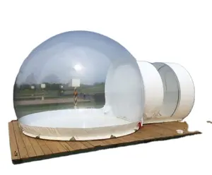 HI Tenda Gelembung Transparan Berkemah Luar Ruangan, Tenda Rumput Bening Kubah Tiup Ruang Gelembung Tiup Murah