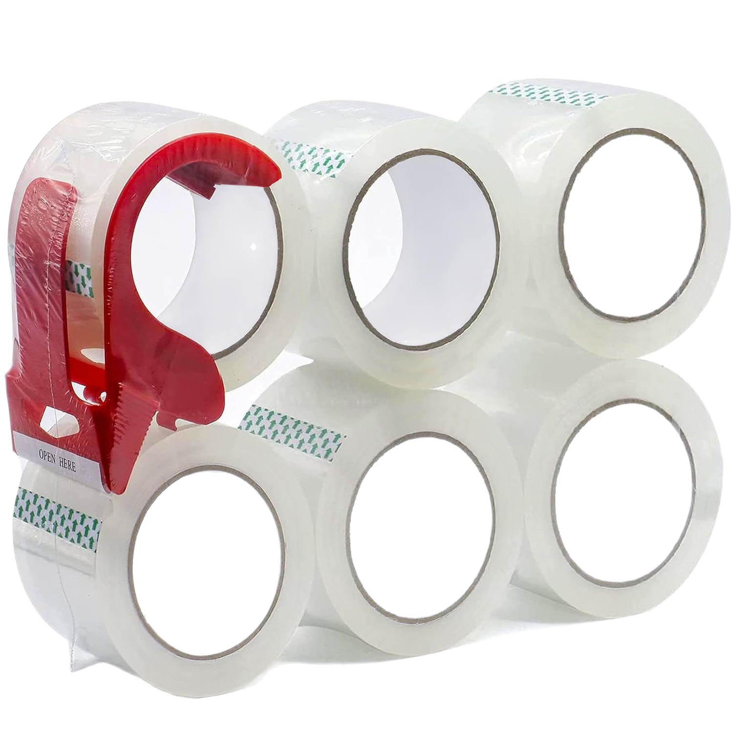 Fuxin Transparent Thickened Flat BOPP Waterproof Packaging Tape 50 Micron Single Sided Large Roll Express Sealing Glue