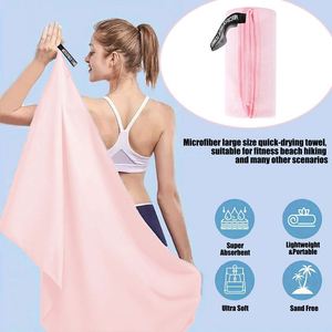 Serviette de sport en microfibre douce à séchage rapide - Différentes tailles et couleurs - Emballage en sac OPP - Utilisation pour les voyages et le camping - Product Image 4
