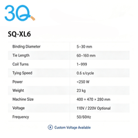 Máquina Bobinadora de Cables y Motores Automática Inteligente con Pantalla Táctil 3Q SQ-XL6, con Función 2 en 1 de Bobinado y Atado