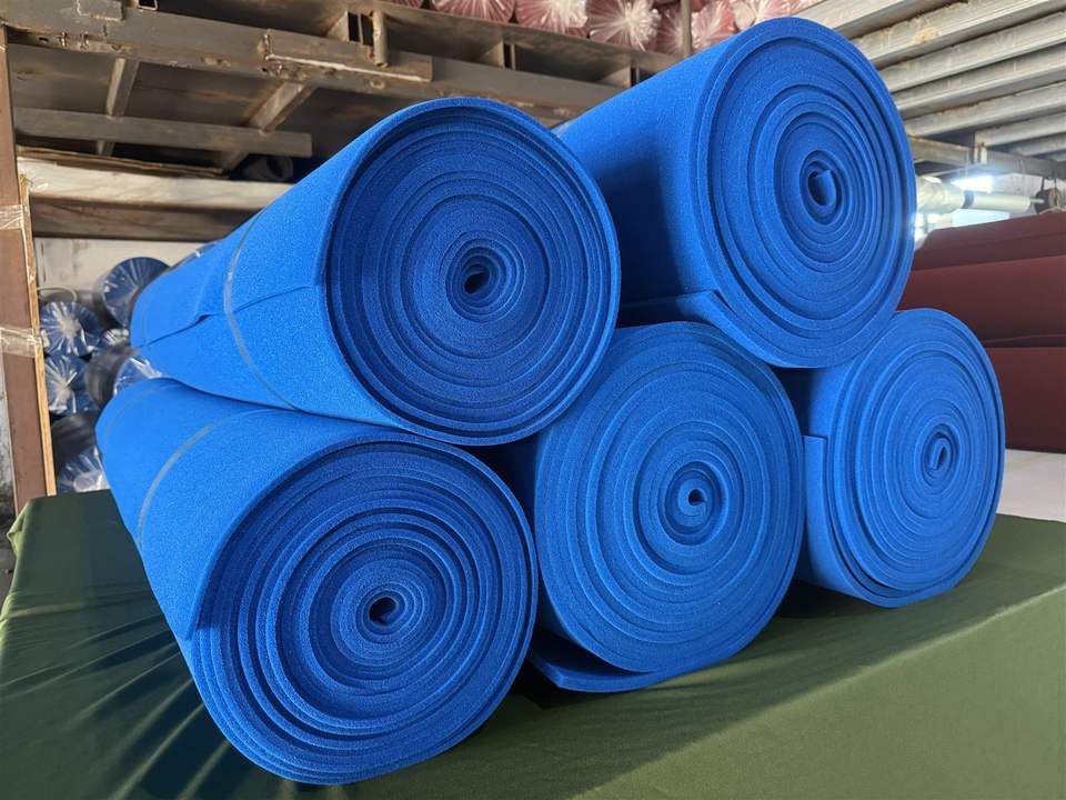 Blue Silicone Foam Sheet Open Cell Sponge Roll 1.5Mx10M Shore 35 Vacuum ...