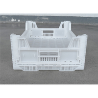 Conteneur pliable empilable de haute qualité en PP de qualité alimentaire, robuste, recyclable, avec grille ventilée pour le stockage