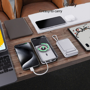 Batterie externe magnétique sans fil ultra-fine et portable, charge rapide PD20W, batterie Li-polymère avec charge solaire - Product Image 4