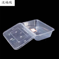 Boîtes à lunch pliables en plastique transparent personnalisables en PP, avec couvercles, pour la vente en gros en usine, ensembles de vaisselle pour aliments