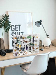 Factory Custom <strong>Adjustable</strong> Shelves Clear Acrylic Rock Collectibles <strong>Display</strong> <strong>Case</strong> Lucite Stone Mineral Showcase Acrylic <strong>Display</strong> - Product Image 4