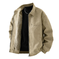 Nouvelle veste bomber coupe-vent décontractée pour homme, personnalisable, durable, en PU, style vintage américain, avec patchwork et fermeture éclair, de haute qualité, OEM