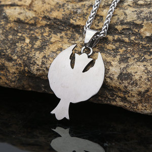 yunnique Titanium Steel <b>Cross</b> Pendant Necklace With Wings For Men Hip Hop Style Steel Colored <b>Chain</b> - Product Image 3