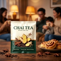 Thé Chai Instantané Préparé, Thé au Lait Chai, Service OEM, Emballage en Sachet et Boîte