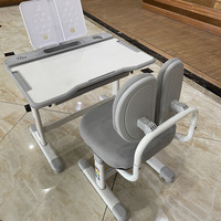 Ensemble table et chaise d'étude pour enfants - Bureau pliant moderne en métal avec dispositifs de sécurité pour l'école, la chambre et le salon