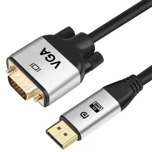 Adaptateur DisplayPort vers VGA, convertisseur DP vers VGA, câble de 6 pieds, mâle vers mâle, cordon plaqué or, Compatible avec Lenovo Dell - Product Image 1
