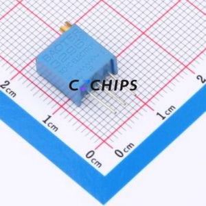 ตัวต้านทาน/โพเทนชิโอมิเตอร์แบบปรับได้สำหรับ3296W-504ผ่านชิ้นส่วนรู (THT)-3P,9.5x4.8มม. 500Kohm 10% 500mW 250ppm/℃ - Product Image 1