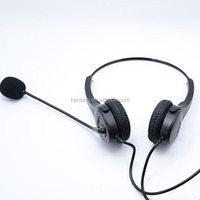 Casque Anti-Bruit Professionnel avec Microphone Compatible Plantronics ou Jabra pour Centre d'Appels