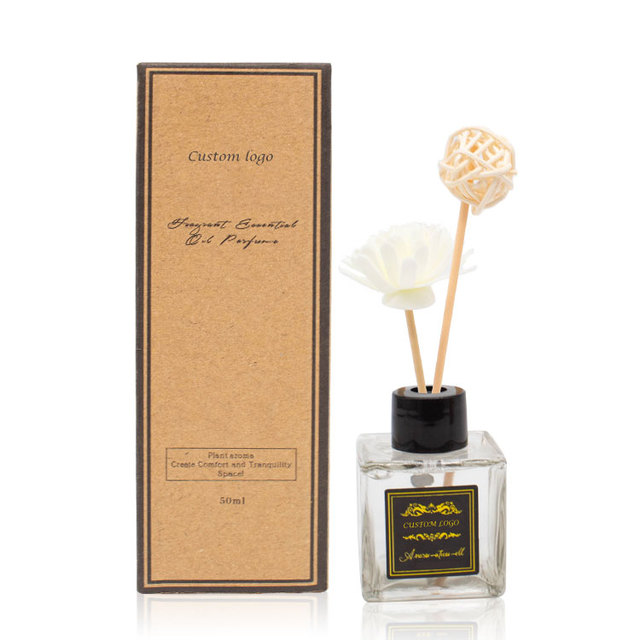 Cheap Home Decorationclear Bottle Multi-scented 50ml Ceramic Flower Diffuser Stocked air Freshener Sola Flower Reed Diffuser