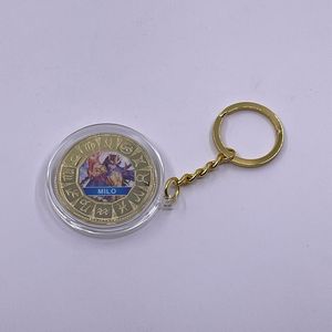พวงกุญแจเหรียญเหล็กชุบทองลายเซนต์เซย่าอนิเมะญี่ปุ่น 12 แบบ มีสินค้าพร้อมส่ง - Product Image 4