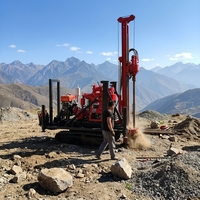 Pompe à boue diesel sur chenilles BW-160, équipement de forage de 200 m avec moteur pour l'investigation des sols, des roches et des terres