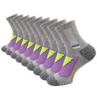 Chaussettes de sport de basket-ball pour hommes avec logo personnalisé Conception antidérapante avec coussin en coton épais respirant Automne Crew High Knitted