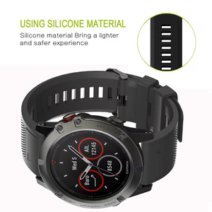 Bracelet en silicone sport 22 mm 26 mm pour Garmin <span class=keywords><strong>Fenix</strong></span> <span class=keywords><strong>5</strong></span> Plus 5x <span class=keywords><strong>Sapphire</strong></span> 6 6X 7 7X 8 8Pro Epix Pro 970 965, bracelet de montre à libération rapide - Product Image 3
