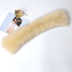 Bufanda de piel de zorro de lujo grande de alta calidad de venta de fábrica de moda de calle de invierno para mujer bufanda de piel de zorro blanco - Product Image 6