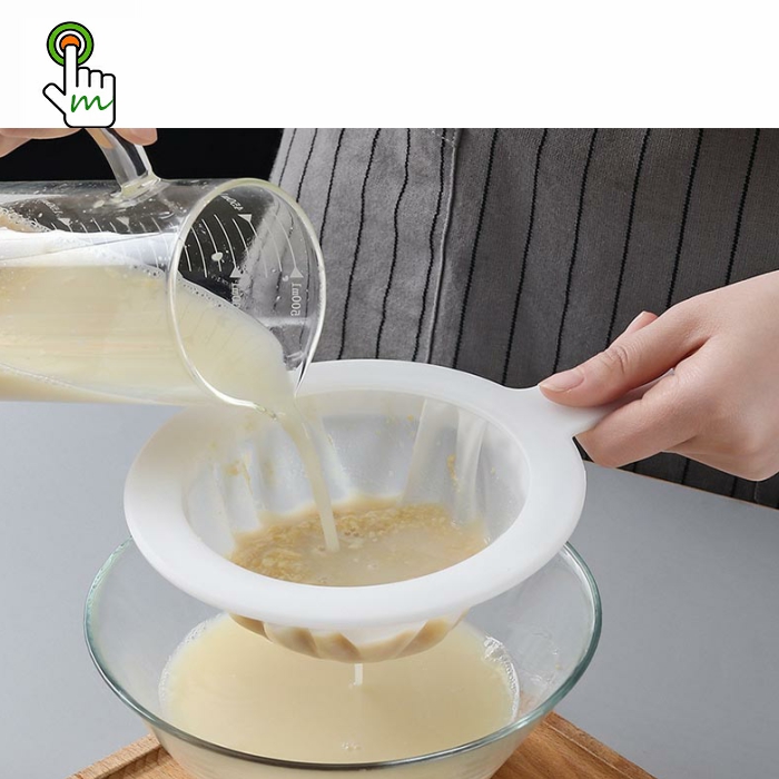 Smartelf Set 2 Filtri Per Alimenti A Maglia Fine – Colino In Nylon Con Manico (100 E 400 Mesh) Per Latte, Succhi, Caffè