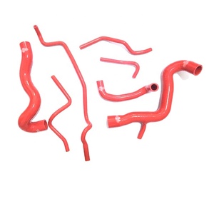 Red Silicone Intercooler Piping Cho Vauxhall Astra (H) VXR 04-10 Coolant Hose Kit 7Pcs - Product Image 1