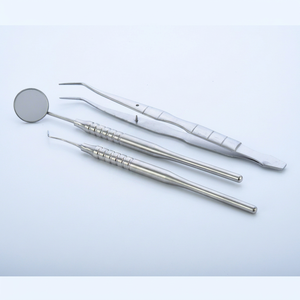 Kit d'examen dentaire, kit d'hygiène de base, pince, miroir, sonde, kit de nettoyage dentaire, ensemble de 3 pièces, instruments chirurgicaux dentaires - Product Image 1