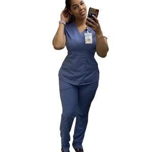 Alta calidad Scrubs Spandex Personalizable Scrubs Uniformes Conjuntos Grays <span class=keywords><strong>Anatomy</strong></span> Hunter Green Scrubs Mujeres - Product Image 6