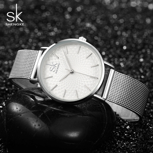 <span class=keywords><strong>Reloj</strong></span> Shengke de Lujo Ultrafino para Mujer, <span class=keywords><strong>Reloj</strong></span> de Cuarzo con Correa de Malla Plateada, <span class=keywords><strong>Reloj</strong></span> de Pulsera para Mujer, <span class=keywords><strong>Reloj</strong></span> de Mujer K0006 - Product Image 4