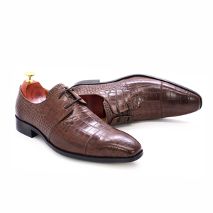 Chaussures en cuir pour homme Daniel Wafer, fabriquées en Italie, couleur marron. - Product Image 6