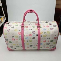 Bolsa de Viaje de PU con Estampado de Letras y Estrellas Personalizada, MOQ Bajo, Patrón OEM