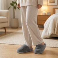 Pantoufles pour femmes personnalisées, confortables, imperméables, chaudes pour l'hiver, douces, légères, en peau de mouton
