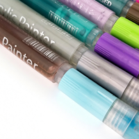 Stylos de peinture acrylique 28 couleurs Multi-Tip Diy Art Rock Marker Waterproof Metallic OEM Permanent Pen