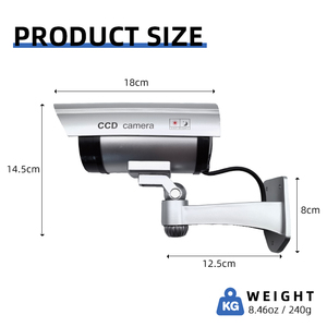 Dusk to Dawn Dummy <strong>Fake</strong> <strong>Security</strong> <strong>Camera</strong> Bullet Simulation Monitor Solar Sensor Wide Angle Waterproof for Indoor Outdoor - Product Image 5