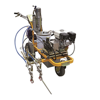 Machine de marquage routier à pulvérisation de peinture à froid, type à piston, entraînement par ligne de transport, haute précision, moteur 5,5 CV, garantie 1 an
