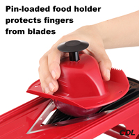 Multifunctionele Roestvrijstalen V-Blade Keukengereedschap Handmatige Mandoline Snijmachine Voedselversnipperaar Groentesnijder 5 1 Multifunctioneel