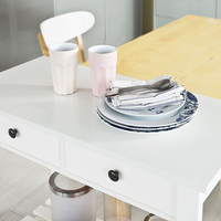 Meuble d'entrée scandinave nordique très vendu, console blanche brillante en MDF avec tiroir pour couloir/hall