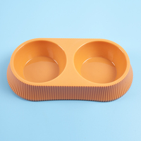 Gamelle écologique personnalisée pour animaux de compagnie Mangeoire en silicone antidérapante Double gamelle pour animaux de compagnie Bol en plastique pour animaux de compagnie 2025